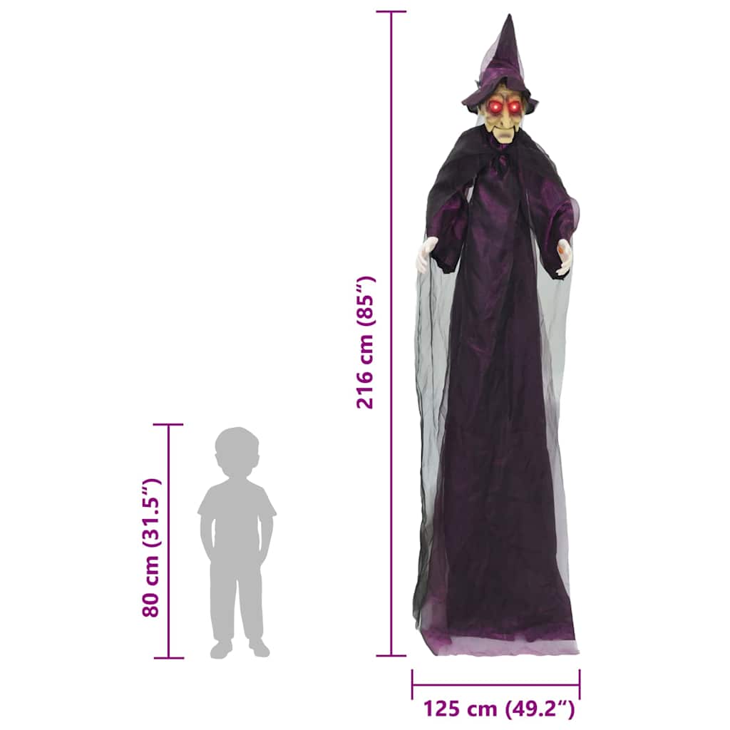 Halloween Beszélő Boszorka Lila 216 x 125 cm Poliészter