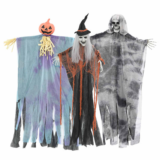 Halloween Függő Szellem 3 pcs Sokszínű 61 x 97 cm Poliészter