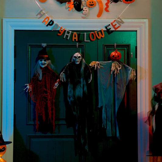 Halloween Függő Szellem 3 pcs Fekete 66 x 110 cm Poliészter