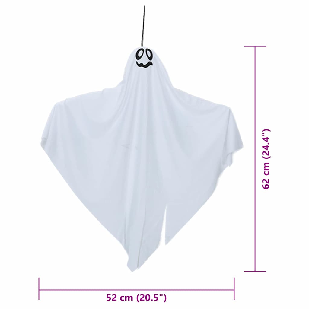 Halloween Függő Szellem 3 LED-del 3 pcs Fehér 52 x 62 cm