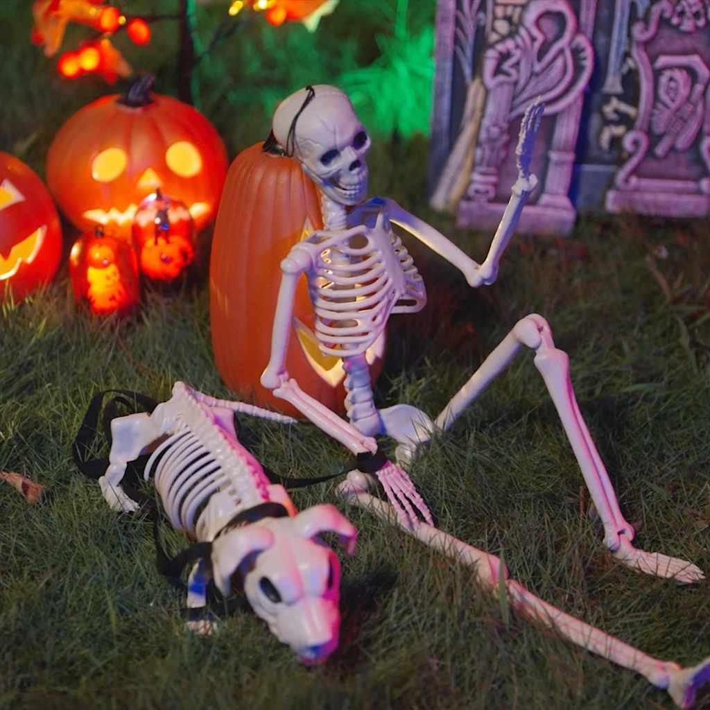 Halloween Dekoráció Skeleton 2 pcs Fehér 155 x 38.5 cm