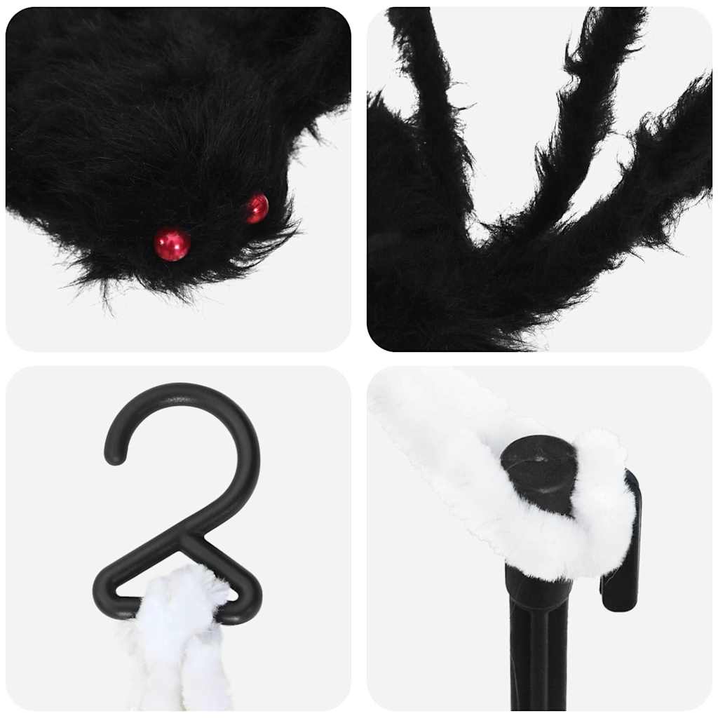 Halloween pók díszítés pókhálóval 2 pcs Fekete és fehér 200 cm