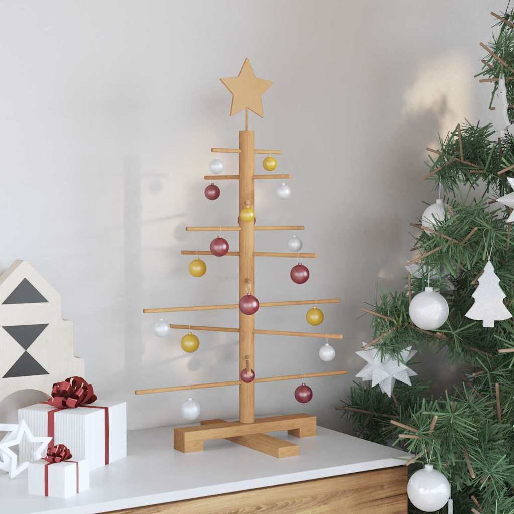 Fából készült Karácsonyfa állvánnyal Barna 75 cm bambusz