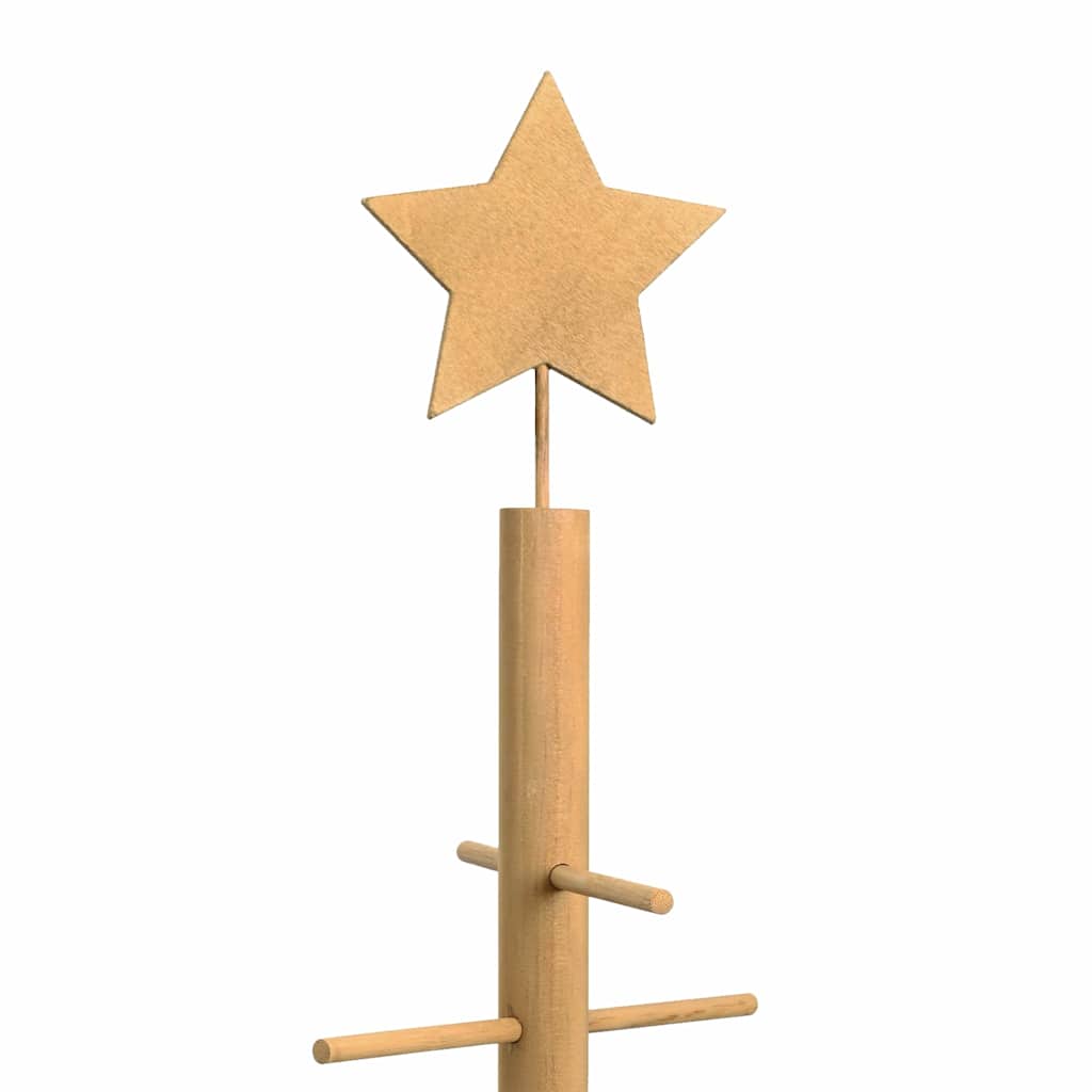 Fából készült Karácsonyfa állvánnyal Barna 125 cm bambusz
