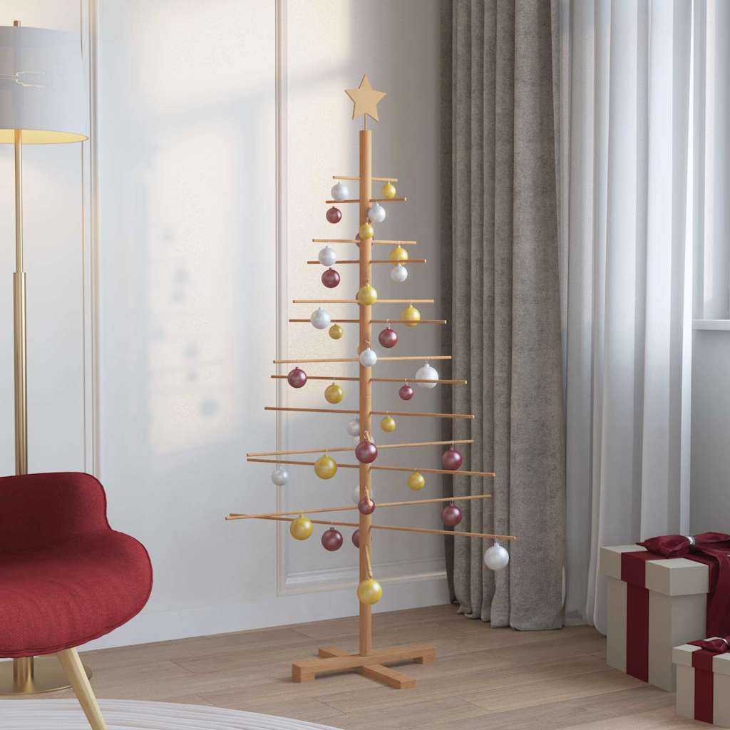 Fából készült Karácsonyfa állvánnyal Barna 150 cm bambusz
