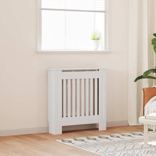 Radiátor fedezék 2 pcs Fehér 78x19x81.5cm Faanyag