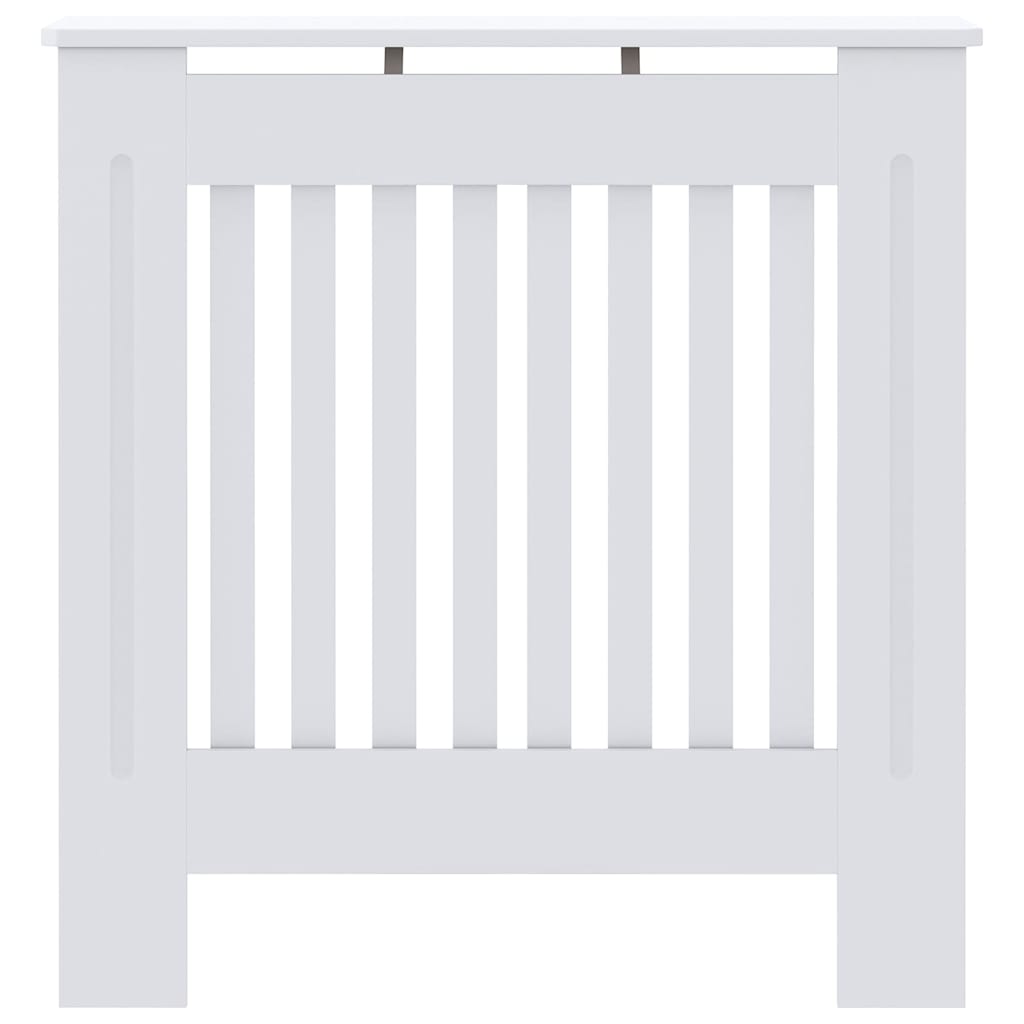 Radiátor fedezék 2 pcs Fehér 78x19x81.5cm Faanyag