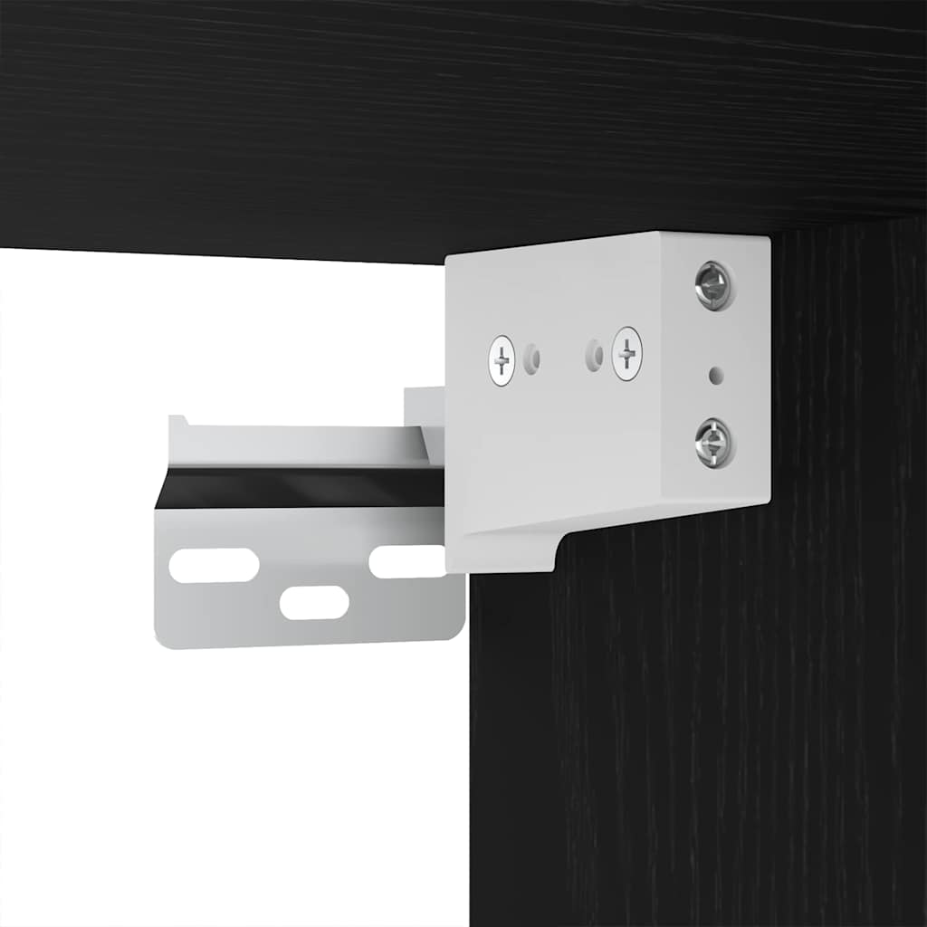 TV egységek Falra szerelhető 6 pcs Musta tammi Faanyag