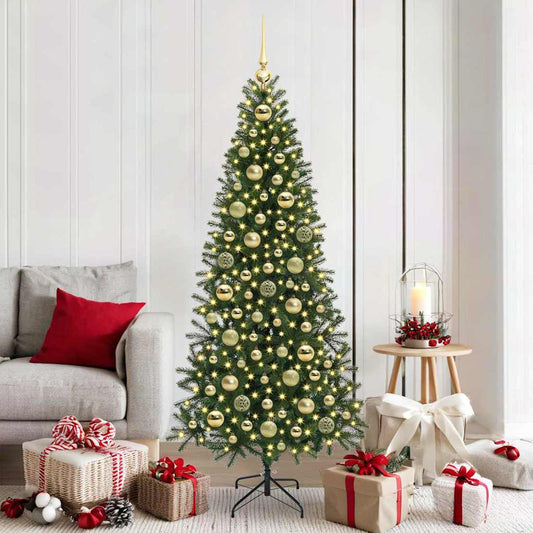 Karácsonyi Díszgömb Készlet 300 LED-del 120 pcs Arany Műanyag