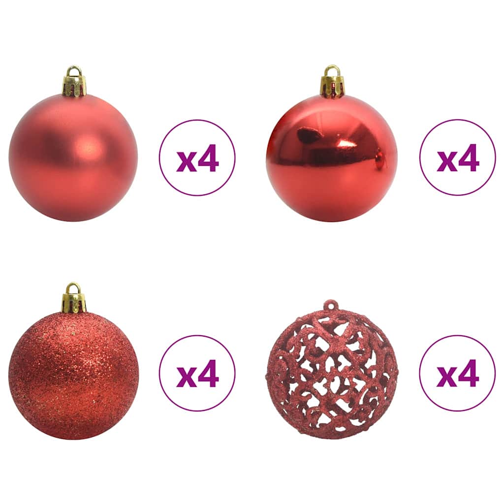 Karácsonyi Díszgömb Készlet 120 pcs Sokszínű Műanyag