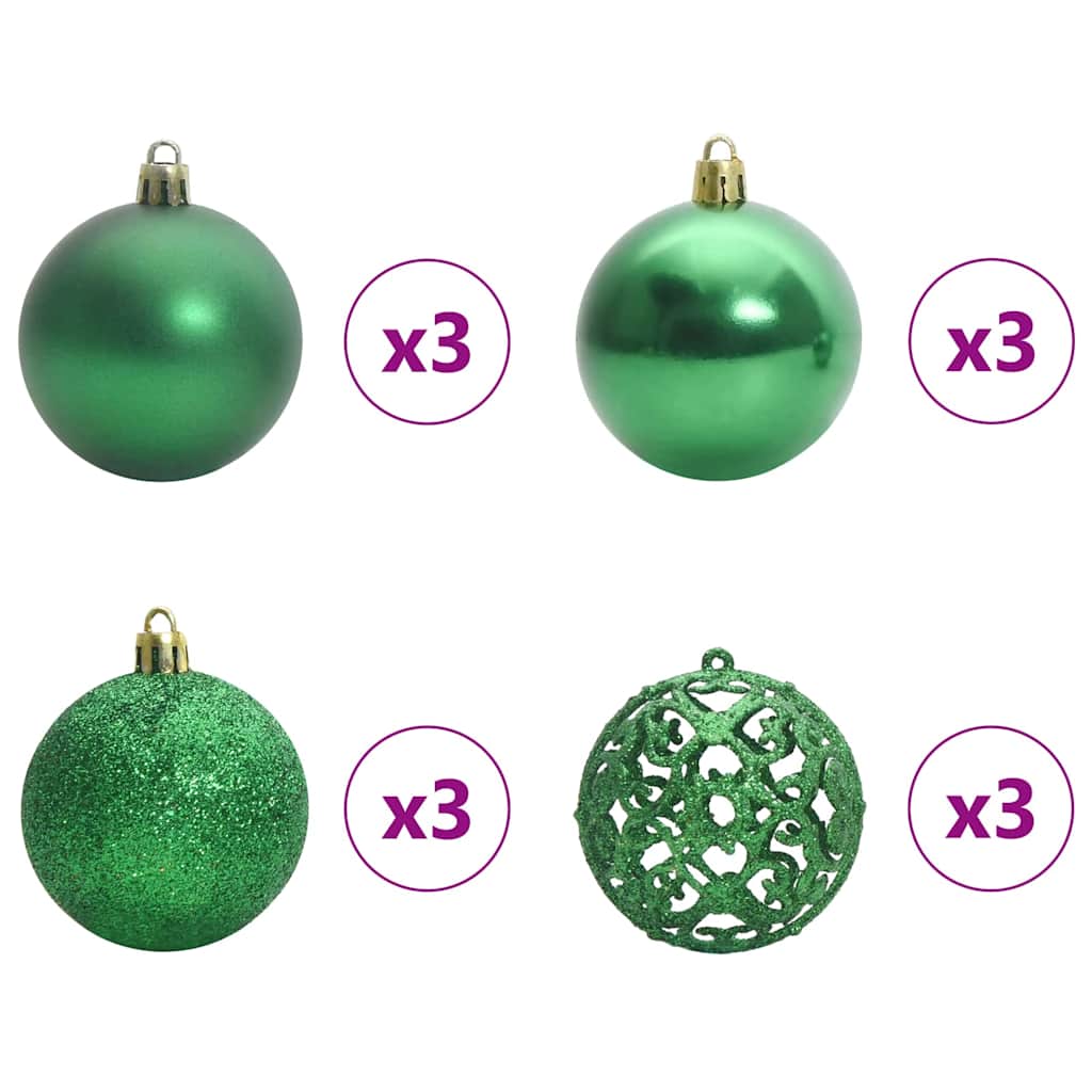 Karácsonyi Díszgömb Készlet 120 pcs Sokszínű Műanyag