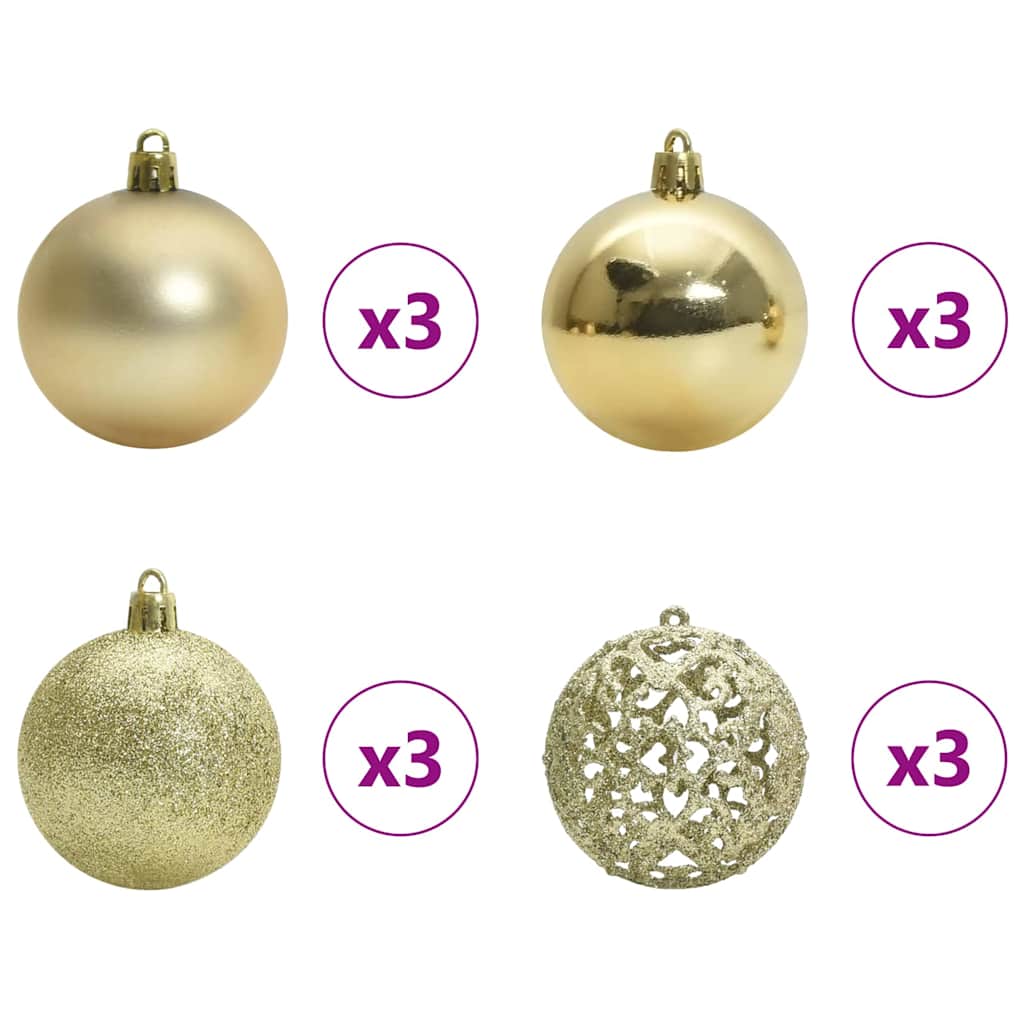 Karácsonyi Díszgömb Készlet 120 pcs Sokszínű Műanyag