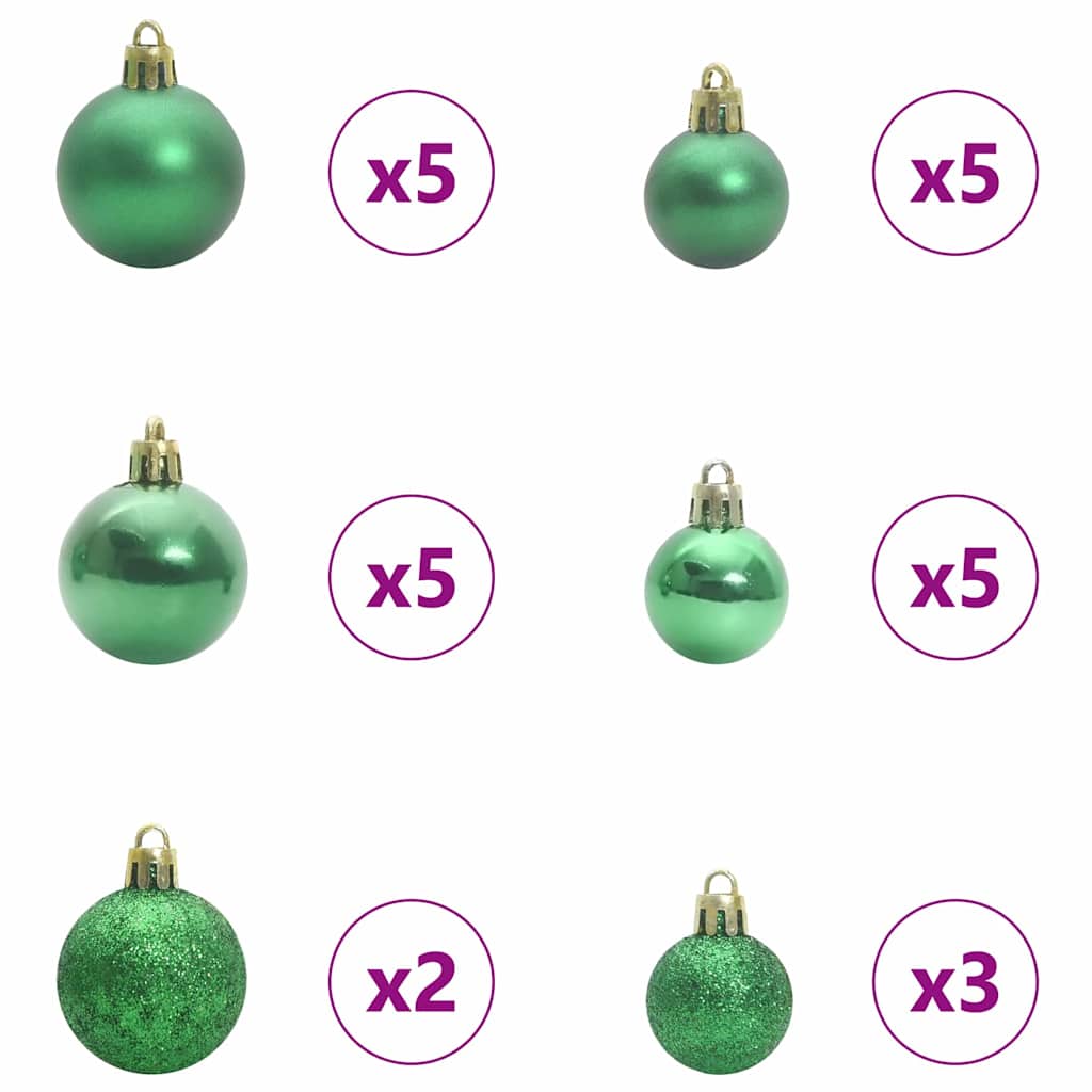 Karácsonyi Díszgömb Készlet 120 pcs Sokszínű Műanyag