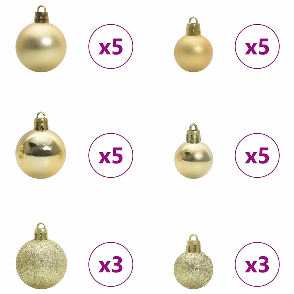 Karácsonyi Díszgömb Készlet 120 pcs Sokszínű Műanyag