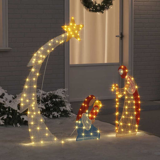 Betlehem Jelenet Meleg fehér 149 x32 x 127.5 cm Poliészter