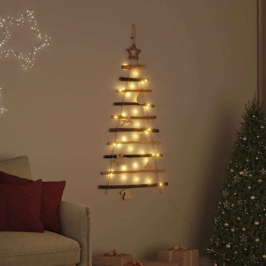 Karácsonyfa 30 LED-del Természetes 90 cm tömör kőrisfa