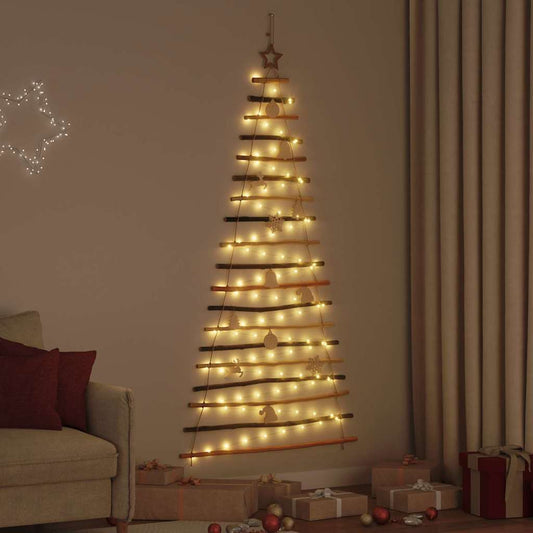 Karácsonyfa 100 LED-del Természetes 180 cm tömör kőrisfa
