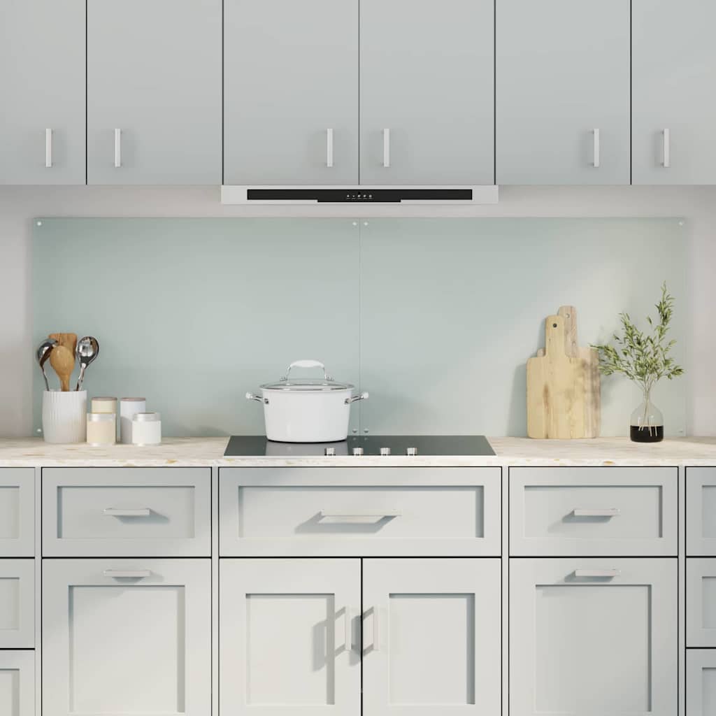 Konyhai splashback 2 pcs Fehér 90 x 60 cm edzett üveg