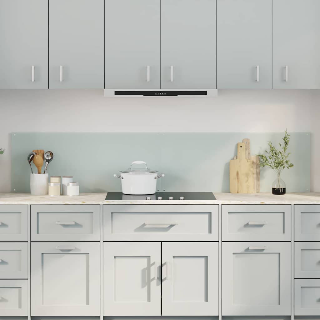 Konyhai splashback 2 pcs Fehér 100 x 40 cm edzett üveg