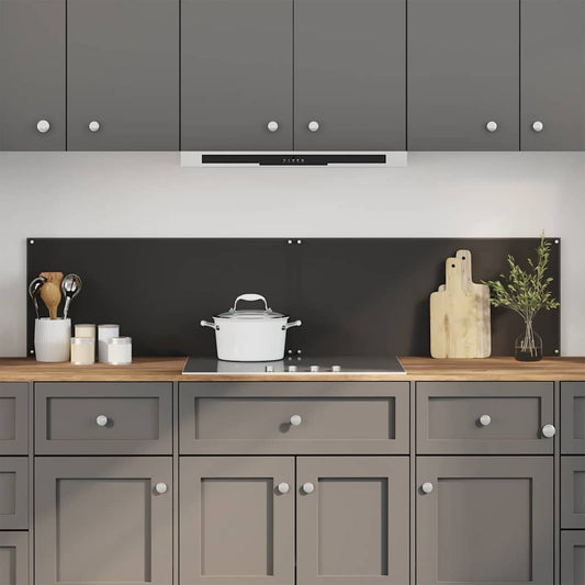 Konyhai splashback 2 pcs Fekete 90 x 40 cm edzett üveg
