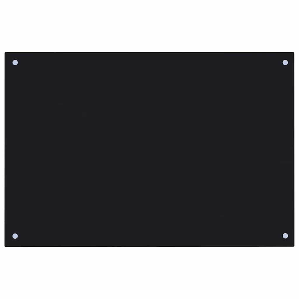 Konyhai splashback 2 pcs Fekete 90 x 60 cm edzett üveg