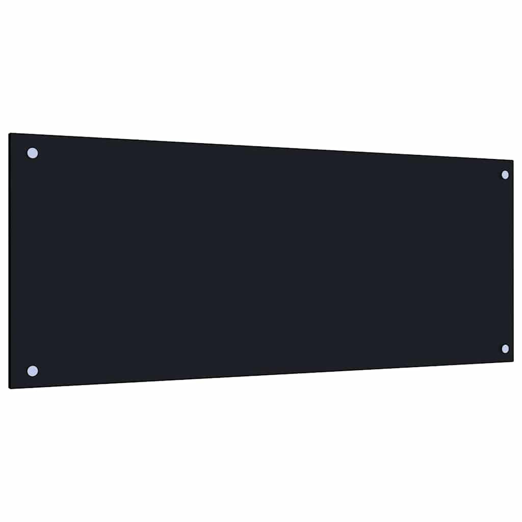 Konyhai splashback 2 pcs Fekete 100 x 40 cm edzett üveg