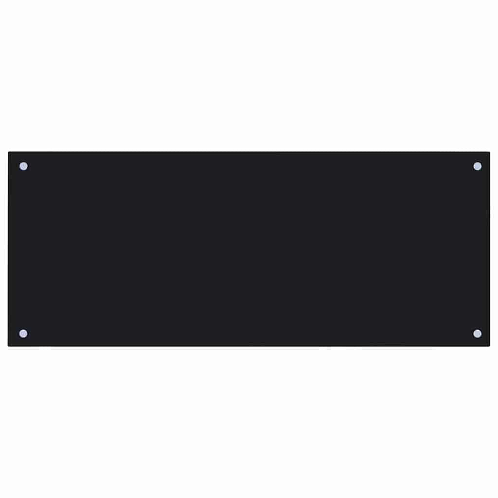 Konyhai splashback 2 pcs Fekete 100 x 40 cm edzett üveg