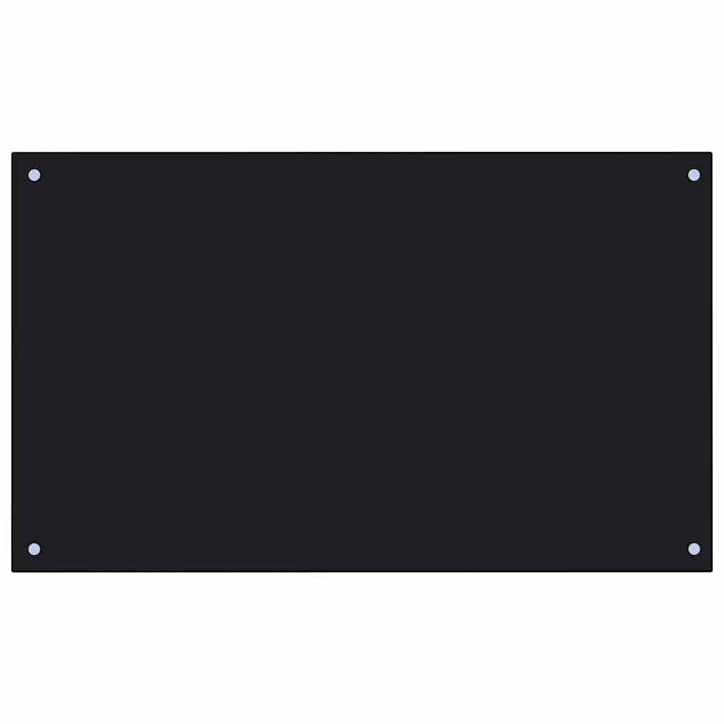 Konyhai splashback 2 pcs Fekete 100 x 60 cm edzett üveg