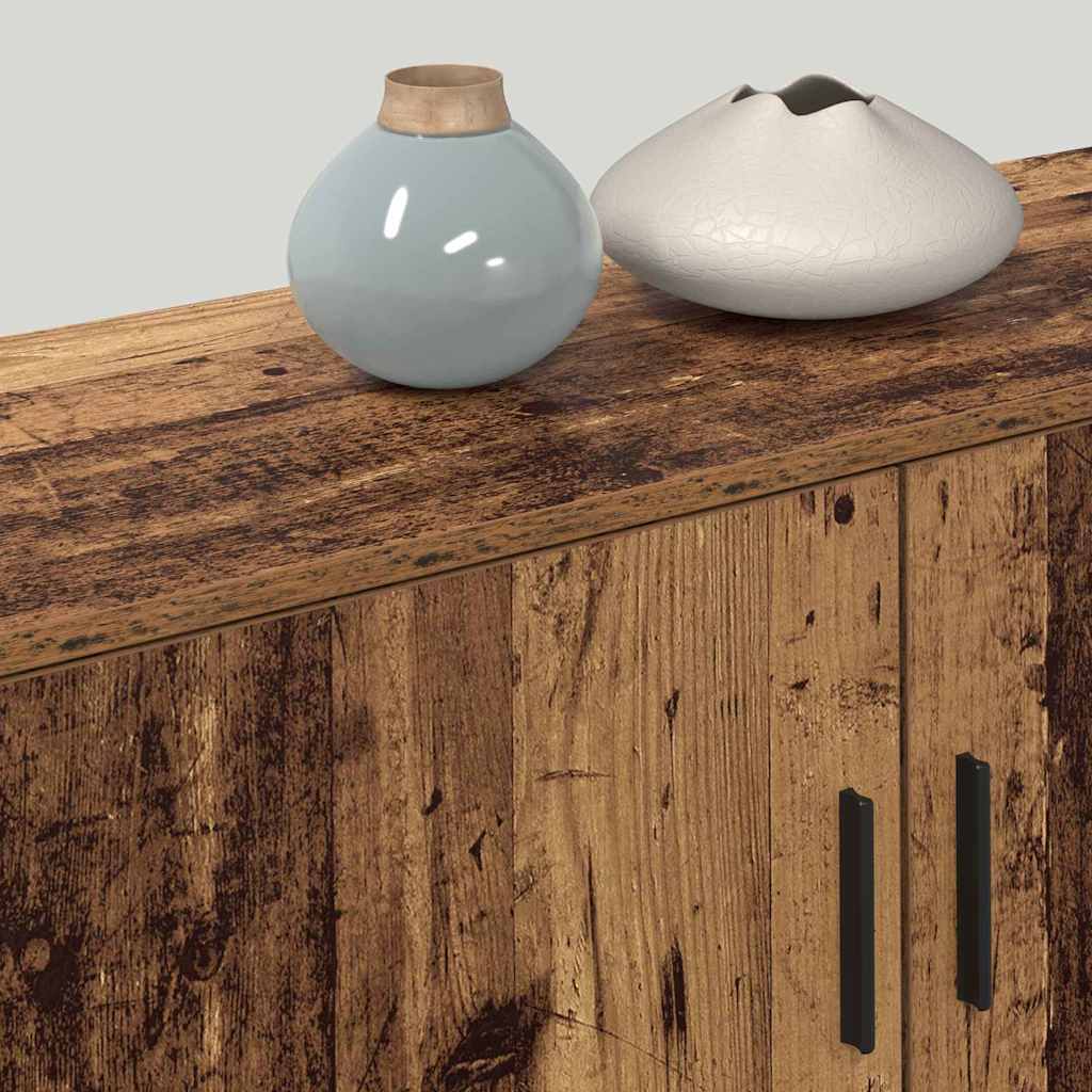 Fali TV szekrény szett 3 pcs Öreg fa 100 x 34,5 x 40 cm Faanyag