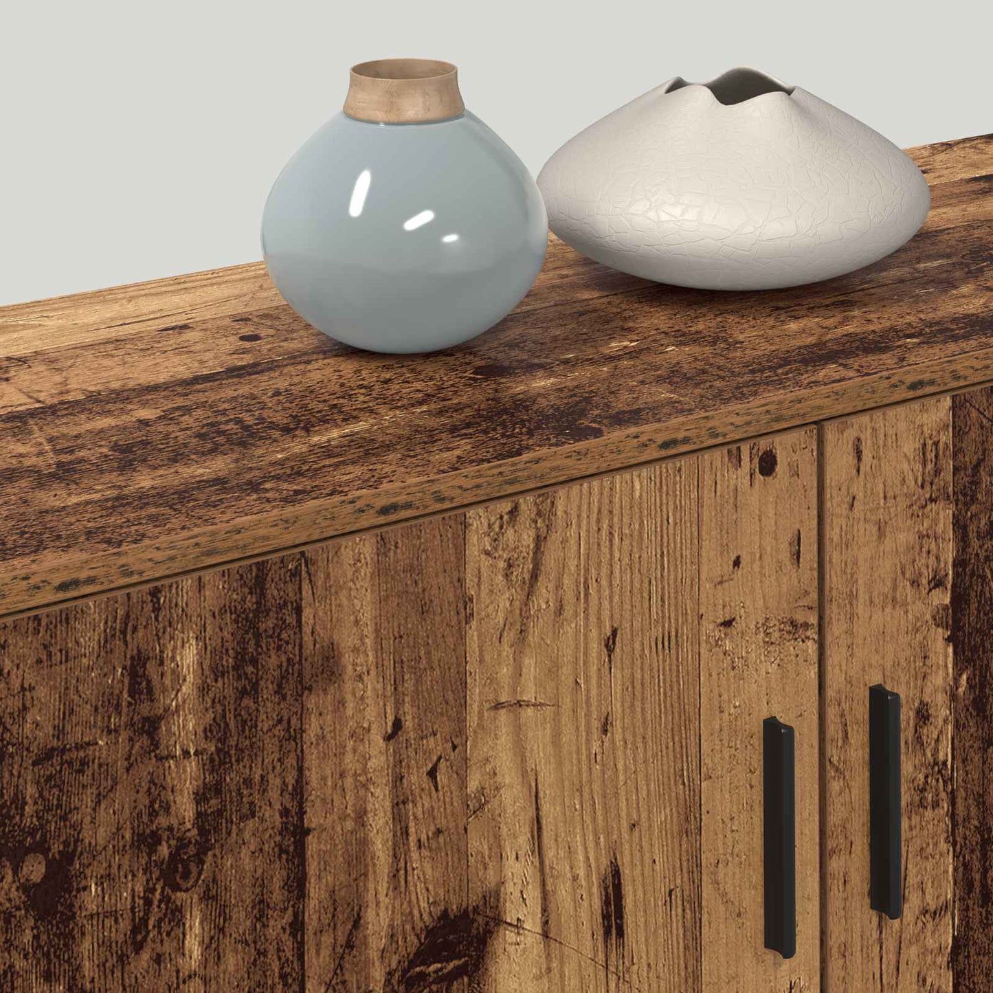 Fali TV szekrény szett 2 pcs Öreg fa 100 x 34,5 x 40 cm Faanyag