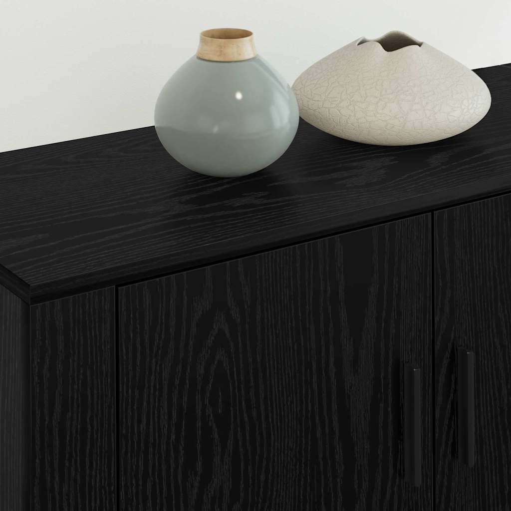 Fali TV szekrény szett 3 pcs Fekete tölgy 80 x 34,5 x 40 cm