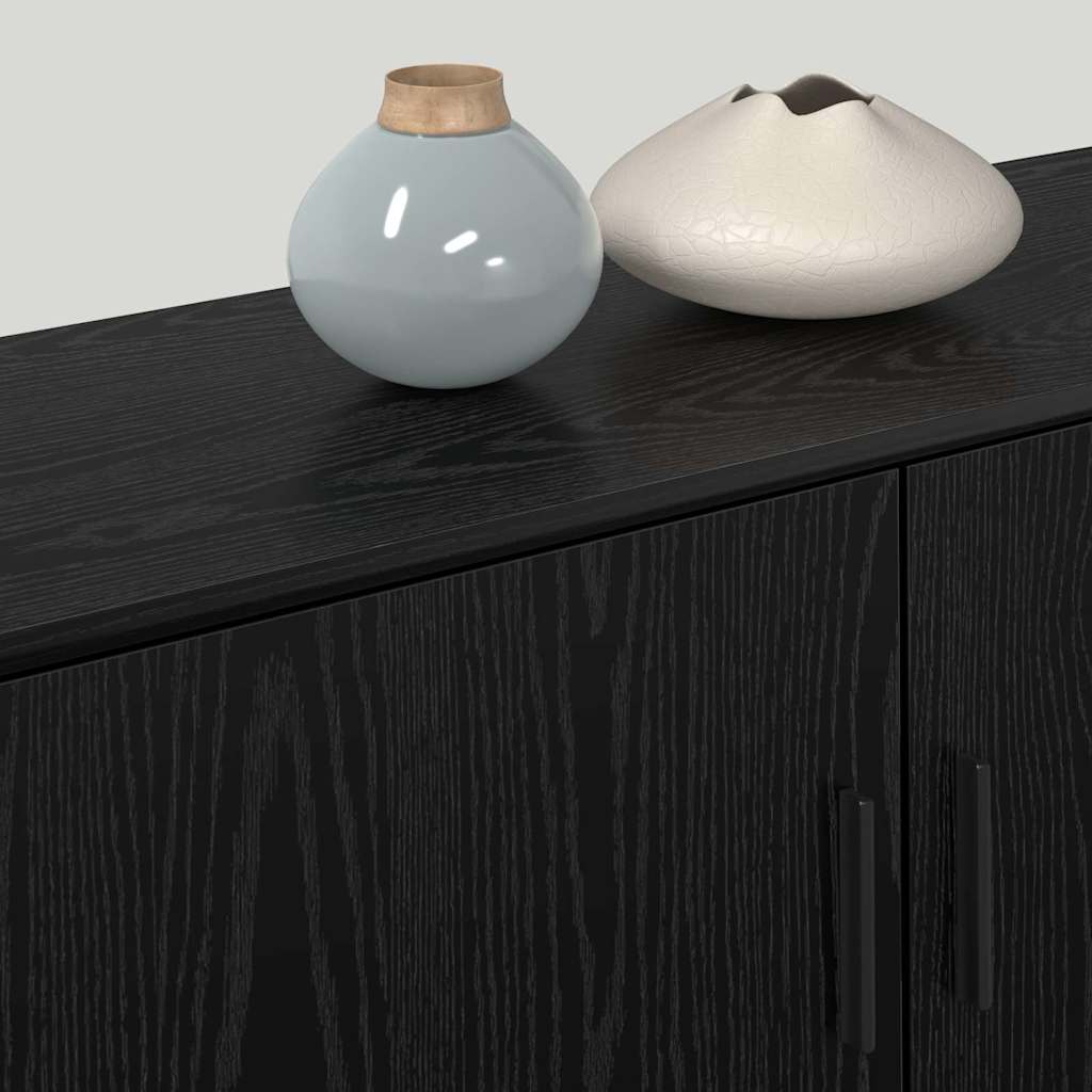 Fali TV szekrény szett 3 pcs Fekete tölgy 100 x 34,5 x 40 cm