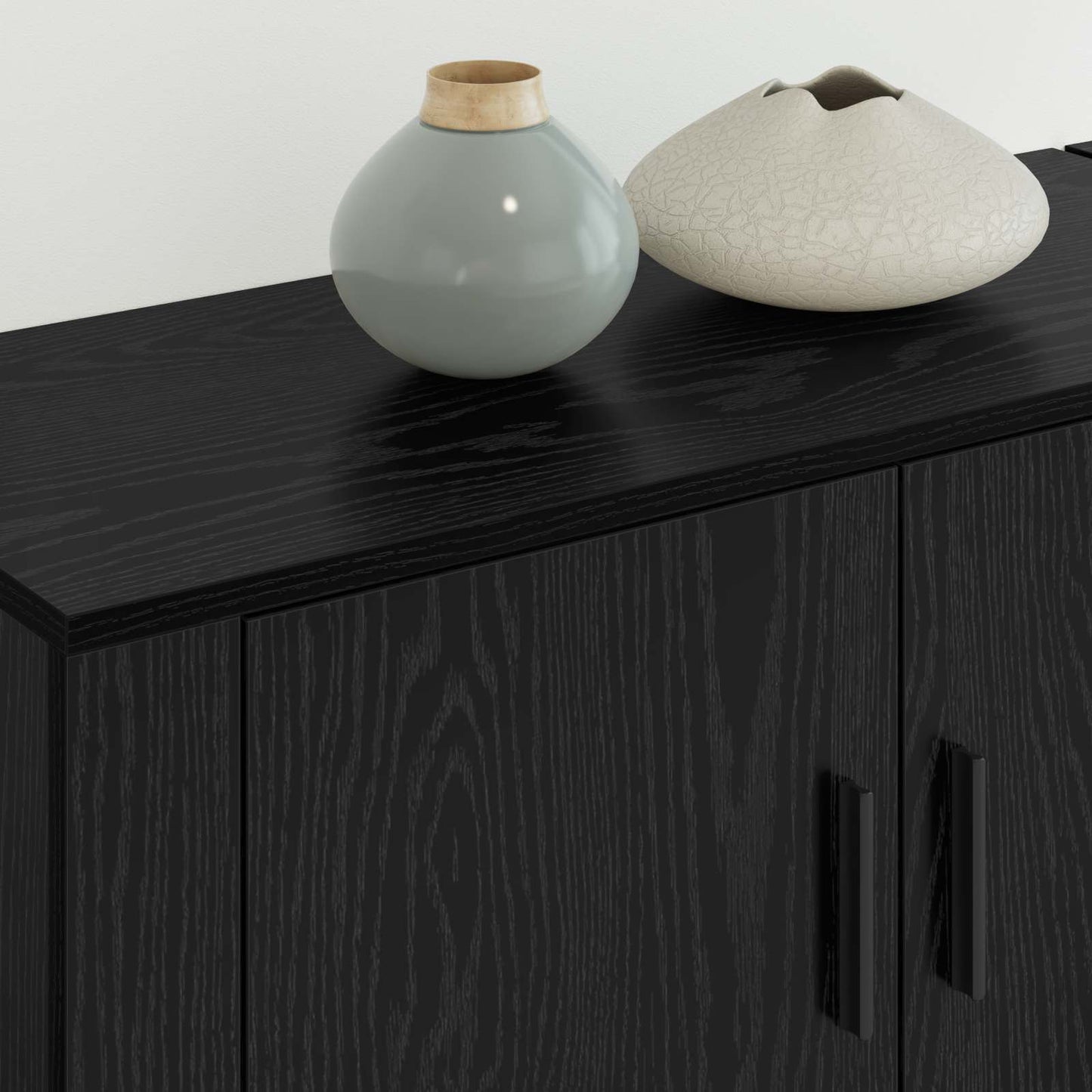 Fali TV szekrény szett 2 pcs Fekete tölgy 80 x 34,5 x 40 cm