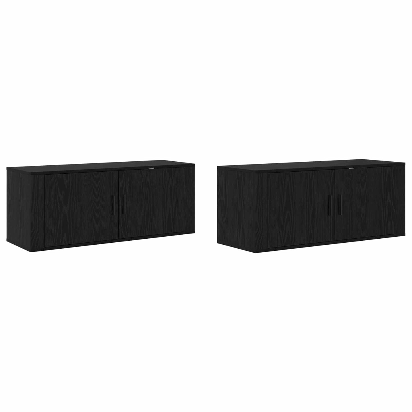 Fali TV szekrény szett 2 pcs Fekete tölgy 100 x 34,5 x 40 cm