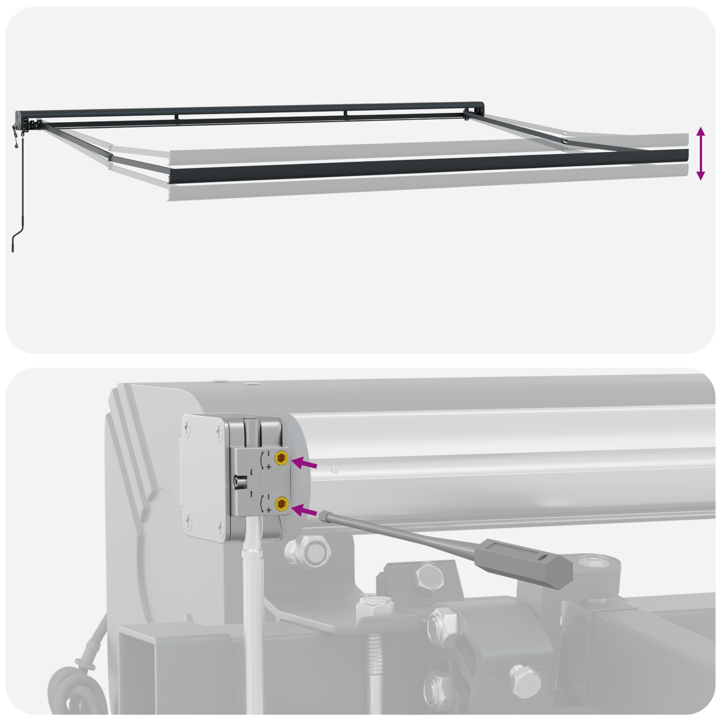 Behúzható napellenző Piros és fekete 350 x 250 cm szövet