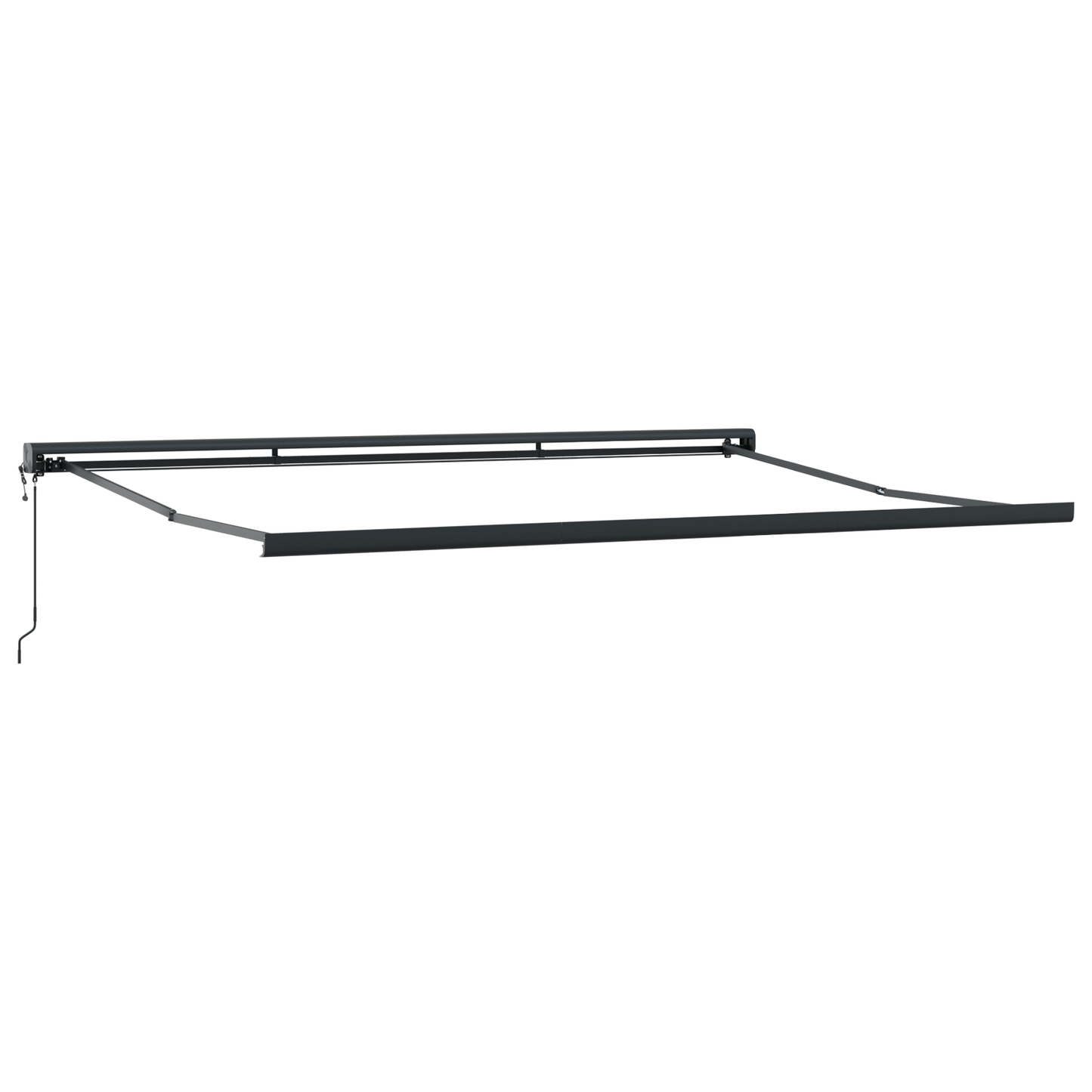 Behúzható napellenző Piros és fekete 350 x 250 cm szövet