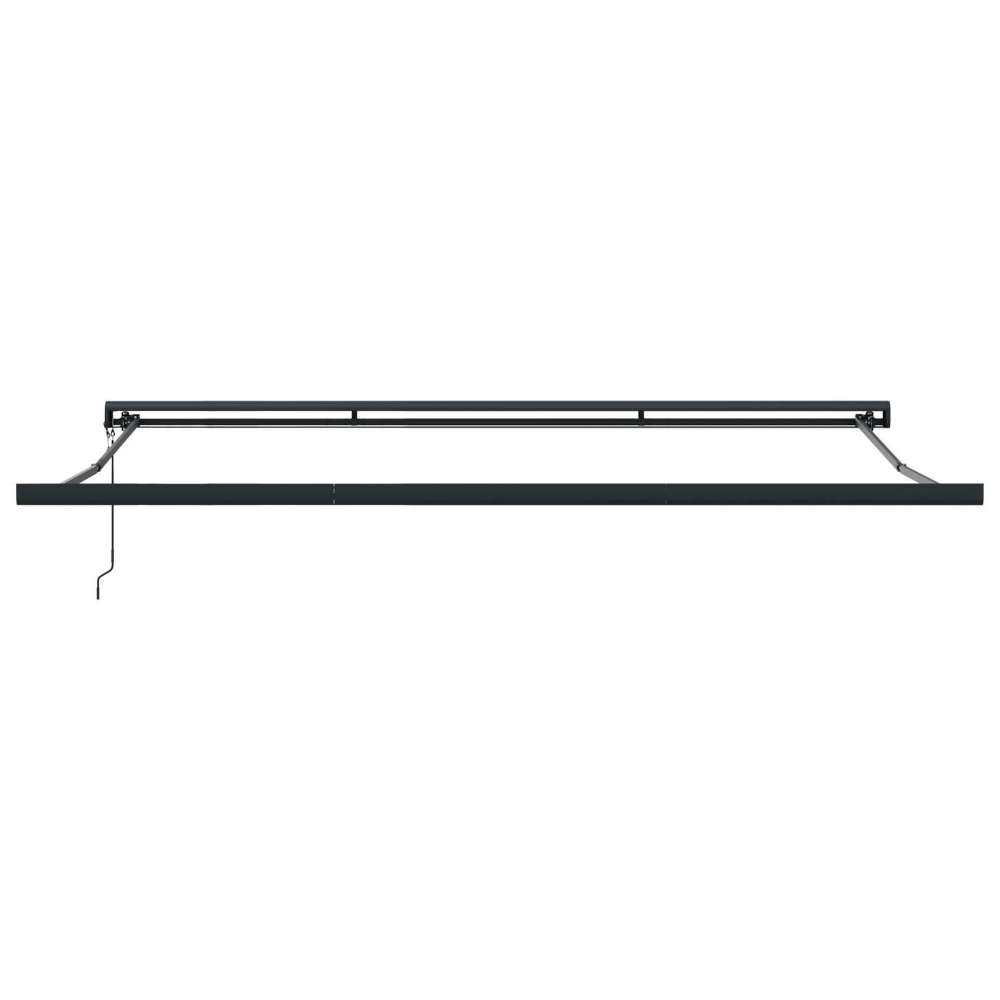 Behúzható napellenző Piros és fekete 350 x 250 cm szövet