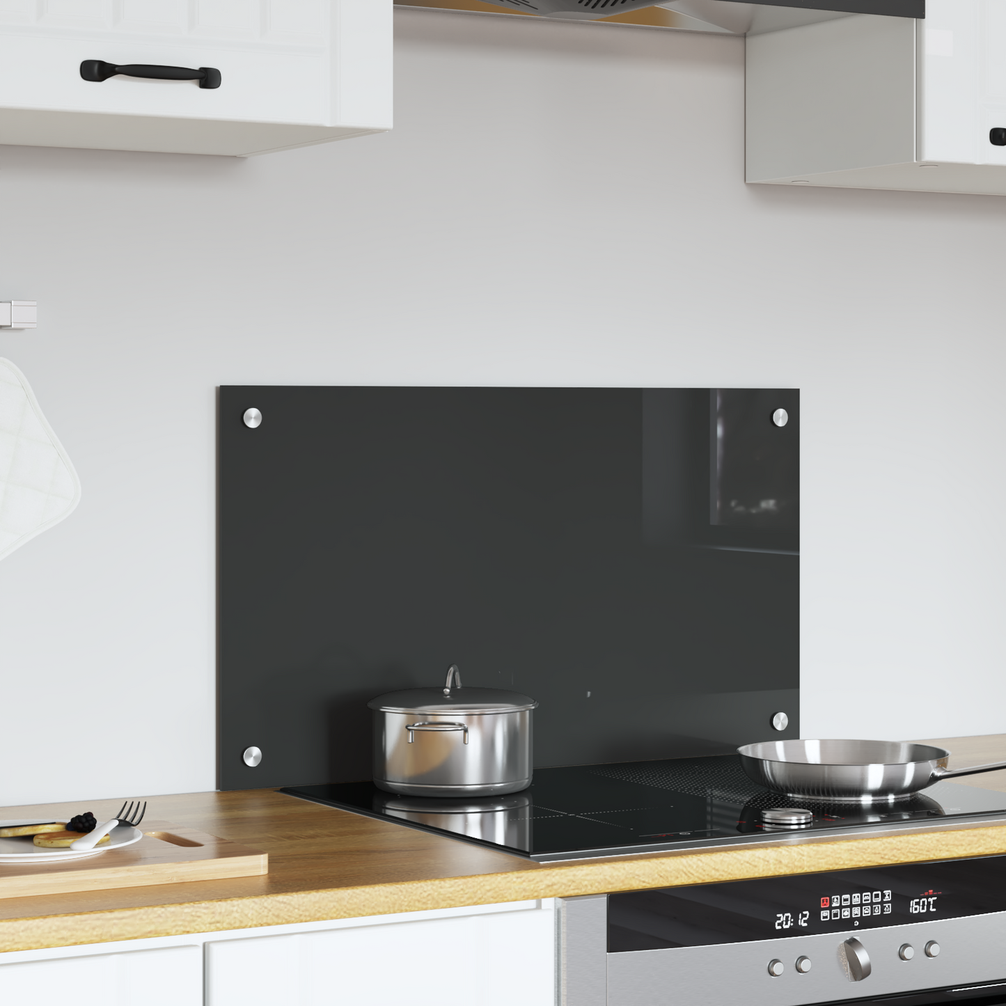 Konyhai splashback Sötétszürke 70 x 40 x 0.6 cm edzett üveg