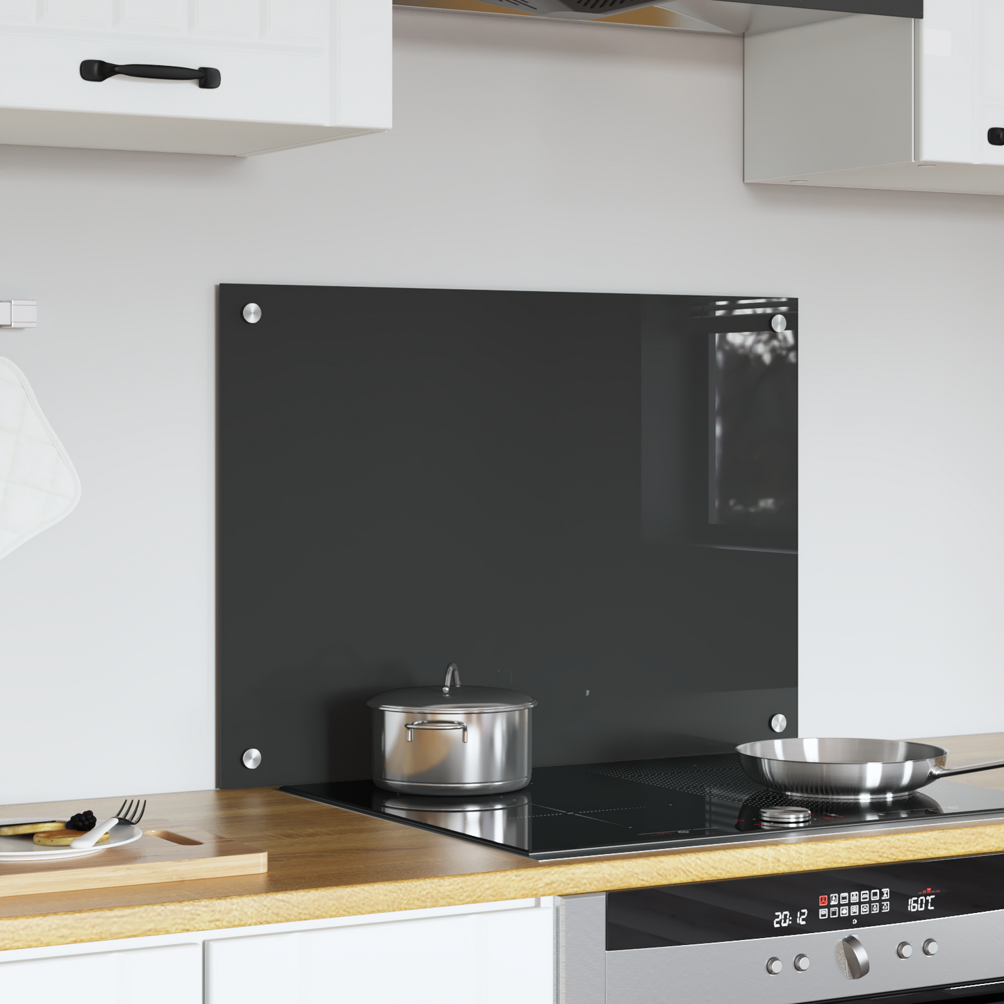 Konyhai splashback Sötétszürke 70 x 50 x 0.6 cm edzett üveg