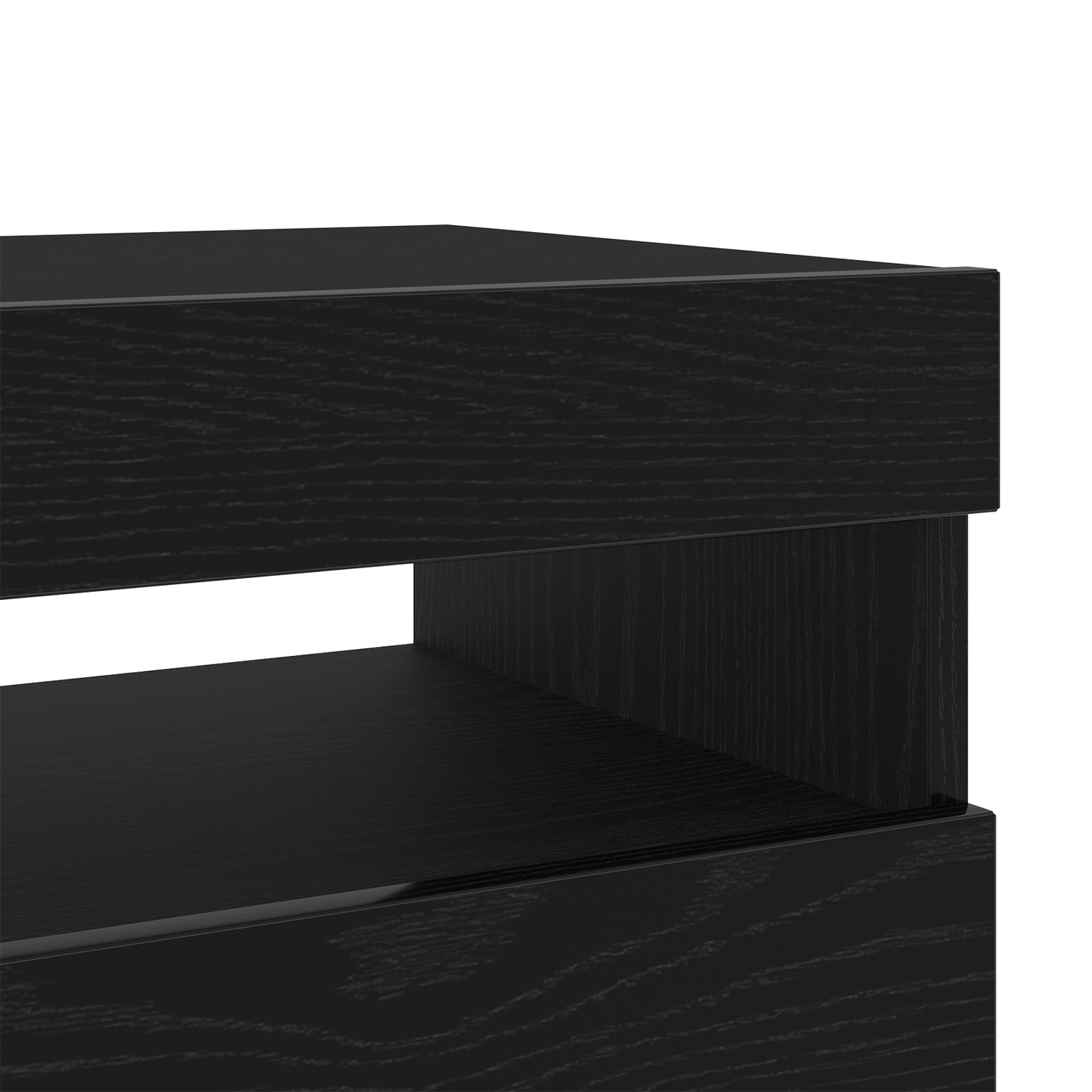 TV szekrény LED -es lámpákkal Fekete 100 x 35 x 40 cm Faanyag