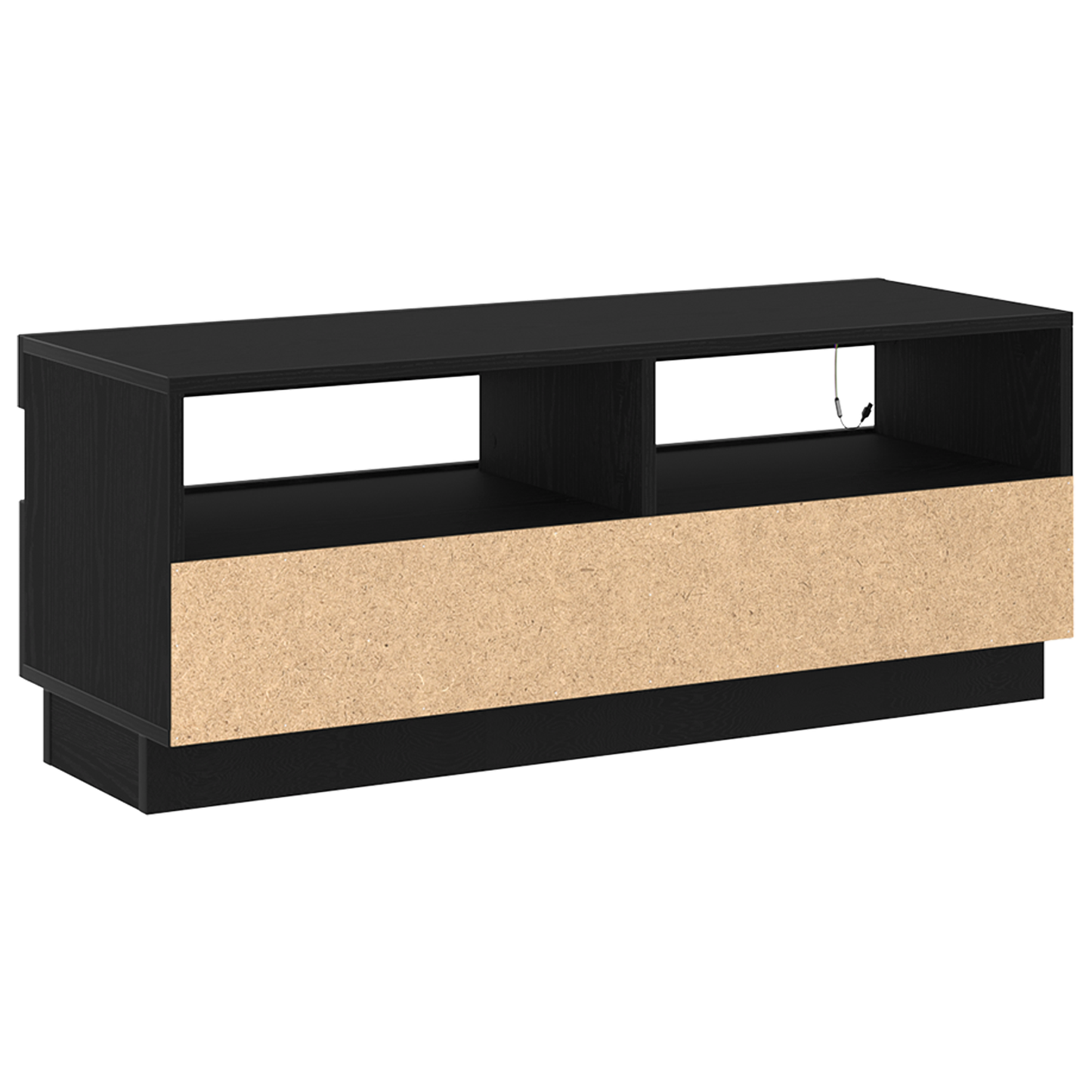 TV szekrény LED -es lámpákkal Fekete 100 x 35 x 40 cm Faanyag