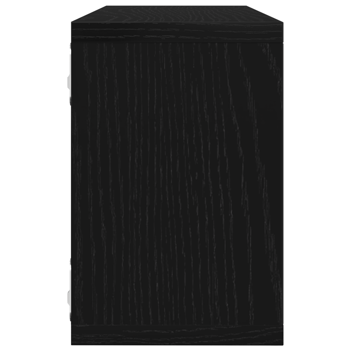 Fali Polcok polcokkal 4 pcs Musta tammi 60 x 15 x 23 cm Faanyag